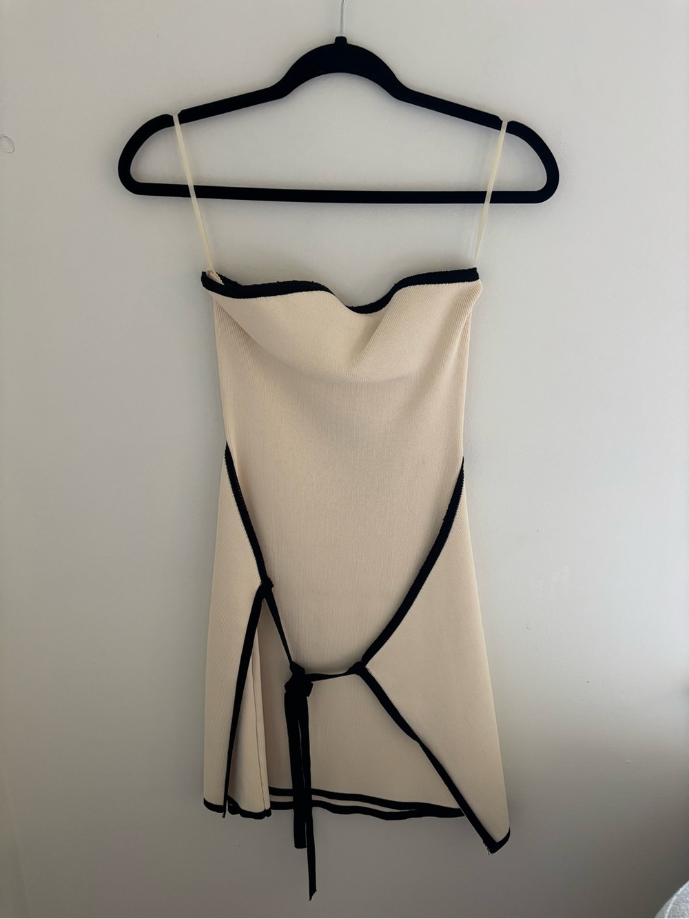 Meshki Cream Strapless Knit Mini Dress - Picture 9 of 14